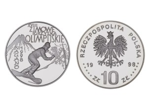 10 zł - XVIII. Zimowe Igrzyska w Nagano - 1998 r