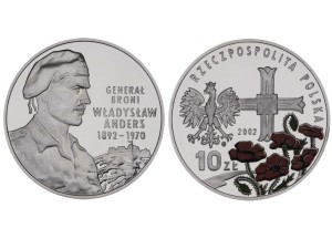 10 zł - Gen. broni Władysław Anders - 2002 r