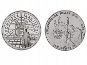 10 zł - Jan Paweł II Pontifex Maximus - 2002 r