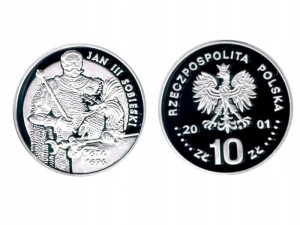 10 zł - Jan III Sobieski - 2001 PÓŁPOSTAĆ