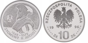 10 zł - Zygmunt II August (1548 - 1572) -1996 r