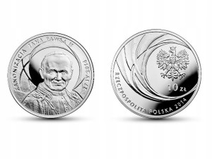 10 zł – Kanonizacja Jana Pawła II – 27 IV 2014