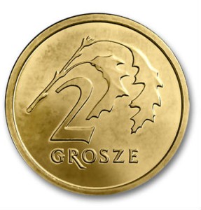 2 grosze 2003 rok - mennicze z woreczka