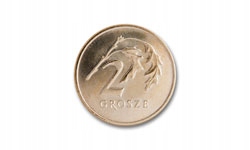 2 grosze RM 2015 rok - mennicze z woreczka