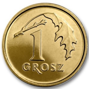 1 grosz 2018 r - menniczy z woreczka