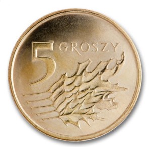 5 groszy 2008 rok - mennicze z woreczka