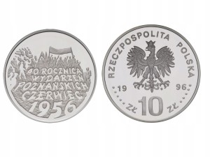 10 zł Wydarzenia poznańskie Czerwiec 1956 1996 r