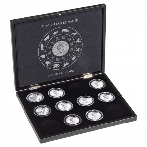 Kaseta na 1 oz. Ag Australia Lunar III Leuchtturm