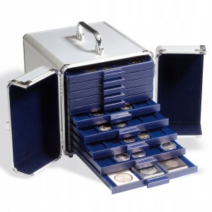 Kuferek aluminiowy na 10 kaset SMART -Leuchtturm