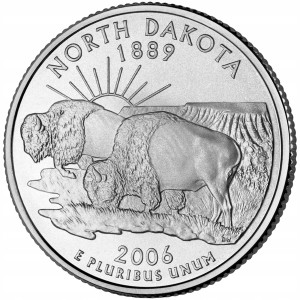 25 c Stany USA North Dakota State 2006 D nr 39