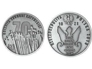 10 zł - 70. rocznica zbrodni katyńskiej - 2010 r