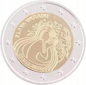 Estonia 2 Euro - Sława Ukrainie - 2022