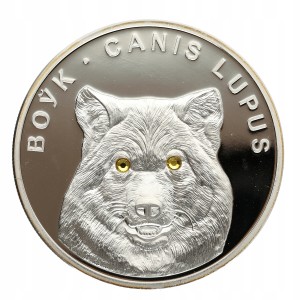 Białoruś - 20 rubli - Wilk - 2007 Ag, 999