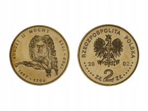2 zł - August II Mocny - 2002 r.