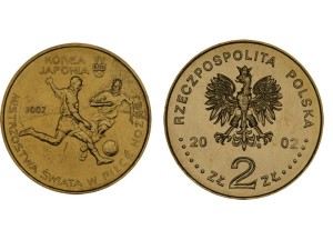 2 zł - Mistrzostwa Świata w Piłce Nożnej - 2002 r.
