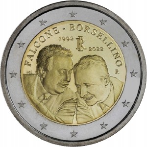 Włochy 2 Euro Giovanni Falcone i Borsellino 2022