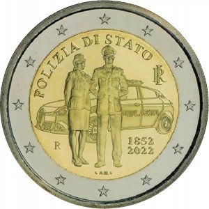 Włochy 2 Euro 170 lat Policji 2022