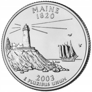 25 c Stany USA Maine State Quarter 2003 D nr 23