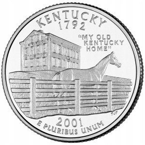 25 c Stany USA Kentucky State Quarter 2001 D nr 15