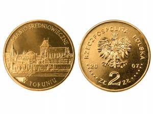 2 zł - Miasto średniowieczne w Toruniu - 2007