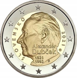 Słowacja- 2 Euro - Alexander Dubczek - 2021