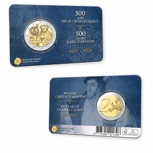 Belgia - 2 Euro Karol V BLISTER FR 2021
