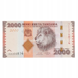 Tanzania - 2000 szylingów - 2019 , P- 42b, UNC