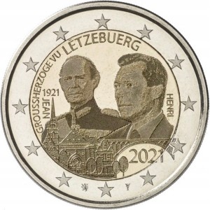 Luksemburg 2 Euro Urodziny Jeana foto 2021