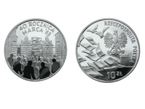 10 zł - 40. Rocznica Marca'68 - 2008 r
