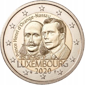 Luksemburg - 2 Euro - Książe Henryk 2020