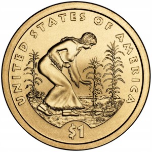 1$ Indianka 2009 D Native American Sacagawea