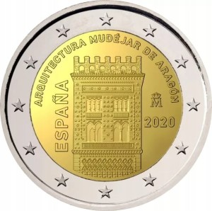 Hiszpania- 2 Euro - Mudejaren w Aragon - 2020