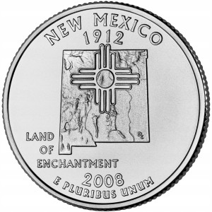 25 c Stany USA New Mexico State 2008 D nr 47