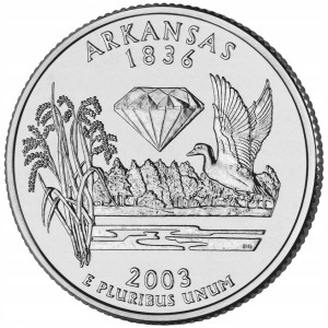 25 c Stany USA Arkansas State Quarter 2003 P nr 25