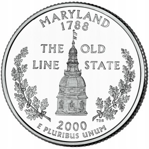 25 c Stany USA Maryland State 2000 P nr 7