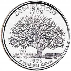 25 c Stany USA Connecticut State 1999 D nr 5