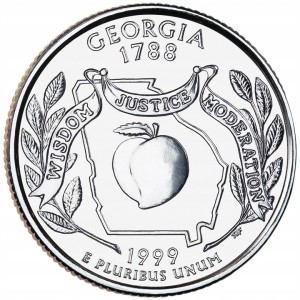 25 c Stany USA Georgia State Quarter 1999 P nr 4