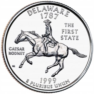 25 c Stany USA Delaware State Quarter 1999 D nr 1