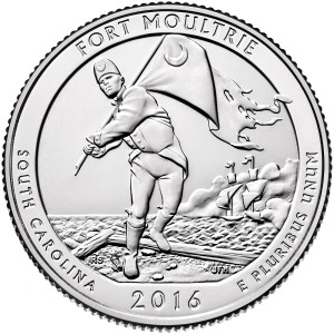 25 c Parki USA Fort Moultrie 2016 P nr 35