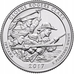 25 c Parki USA George Rogers Clark 2017 D nr 40
