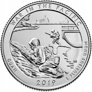 25 c Parki USA War in Pacific Guam 2019 D nr 48