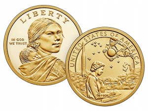 1$ Indianka 2019 P Native American Sacagawea