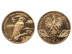 2 zł - Sokół wędrowny 2008
