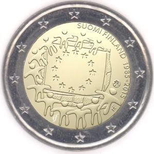 Finlandia- 2 Euro - 30 rocznica flagi Euro 2015