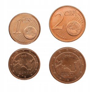 Estonia - 1 i 2 Euro centy - 2012 rok UNC