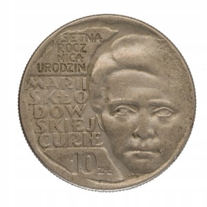 10 zł - Maria Skłodowska - Curie - 1967 r