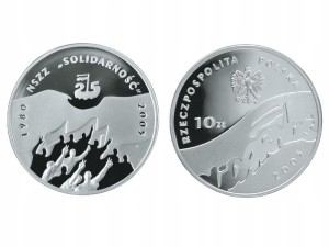 10 zł - 25-lecie NSZZ Solidarność - 2005 r